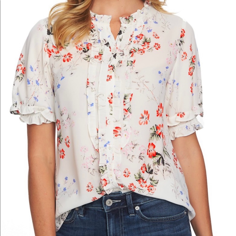 CeCe floral print blouse